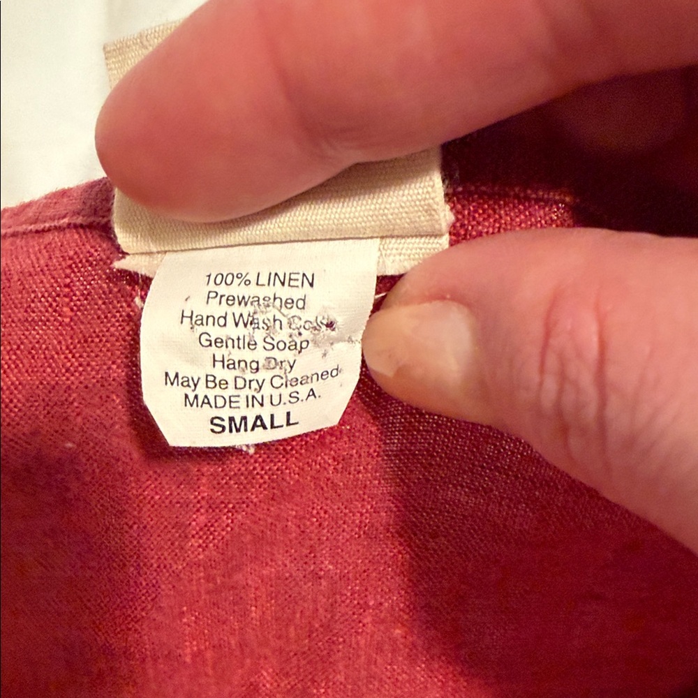 100% linen top crafted in Olympia, Washington - Picture 3 of 5